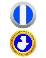 button as a symbol GUATEMALA flag and map on a white background vector