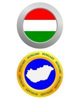 button as a symbol HUNGARY flag and map on a white background vector