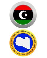 button as a symbol LIBYA flag and map on a white background vector