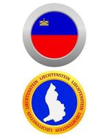 button as a symbol LIECHTENSTEIN flag and map on a white background vector