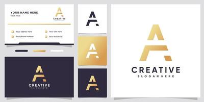 monogram logo design initial latter A with creative concept vector