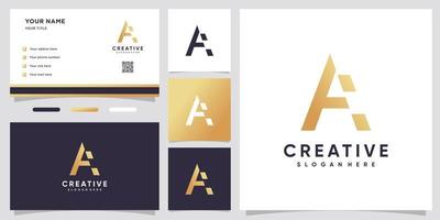 monogram logo design initial latter A with creative concept vector