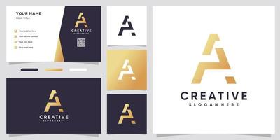 monogram logo design initial latter A with creative concept vector