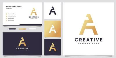 monogram logo design initial latter A with creative concept vector