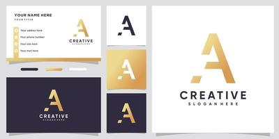 monogram logo design initial latter A with creative concept vector