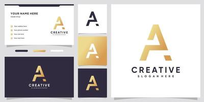 monogram logo design initial latter A with creative concept vector