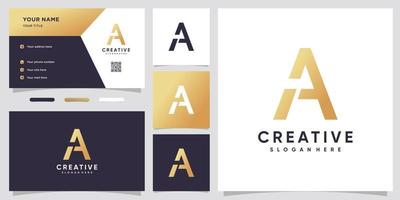 monogram logo design initial latter A with creative concept vector