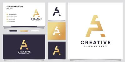 monogram logo design initial latter A with creative concept vector