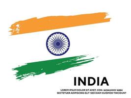 vector de diseño de bandera india de textura grunge profesional