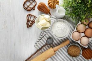 Preparing dough for baking photo