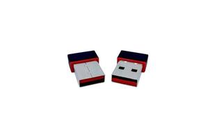 a pair of black and red bluetooth usb dongles on a white background photo