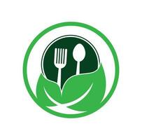 Healthy Food Logo Template. Nature Organic food logo design. vector