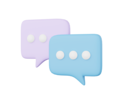 3D speech bubbles. 3D icon png