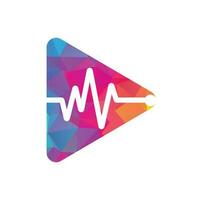 Vibe Play logo designs concept, Music Vibe logo template vector