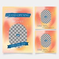 Jewelry store opening post design template vector