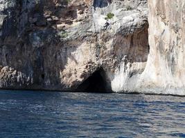 orosei gulf cala gonone rocks sea cliffs Sardinia Italy photo