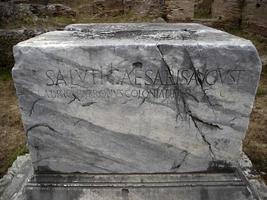 old ancient ostia archeological ruins photo