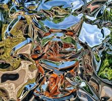 Metallic liquid reflection background photo