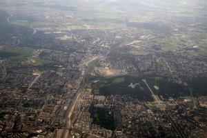 Munchen bavaria germany area aerial landscape from airplane photo