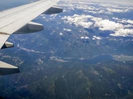 Garda lake aerial view from airplane photo