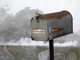 old rusted us mail box photo