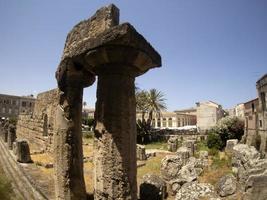 Apollo temple Syracuse Sicily Italy photo