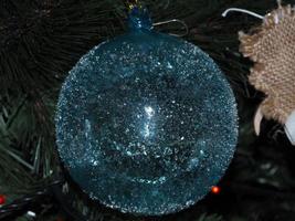 Christmas xmas tree glass hand made artisanal ball photo