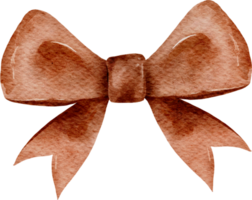 Brown Bow ribbon watercolor png