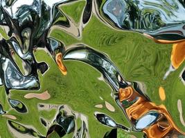 Metallic liquid reflection background photo