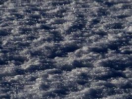 dolomites frozen snow detail on mountain photo