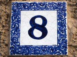 Ceramic tile number 8 photo