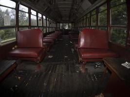 old new york tram red wagon 1939 photo