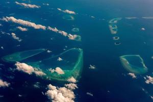 maldives aerial view landscape panorama photo