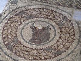 antiguo mosaico romano de villa del casale, sicilia foto