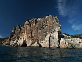 orosei gulf cala gonone rocks sea cliffs Sardinia Italy photo