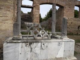 old ancient ostia archeological ruins photo