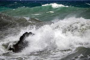 coastal Sea Storm tempest big wave photo