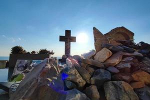 Walter Bonatti alpinist and writer tomb in portovenere cemetery photo