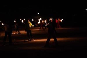 BADIA, ITALY - DECEMBER 31, 2016 - Traditional skiers torchlight procession photo