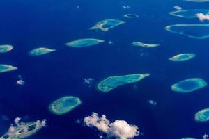 maldives aerial view landscape panorama photo