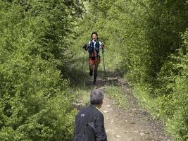 CANTALUPO LIGURE, ITALY - MAY 15 2021 - Stone Door Porte di Pietra trial running marathon photo