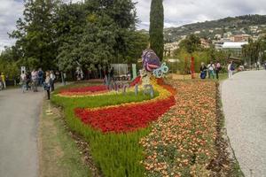 génova, italia - 7 de mayo de 2022 - exposición floreal internacional euroflora foto