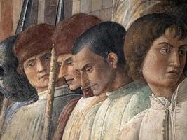 padova, italia - 23 de abril de 2022 - iglesia eremitani en padova restaurado pinturas mantegna foto