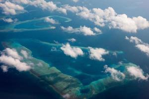 maldives aerial view landscape panorama photo