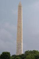 obelisco del monumento de washington en el panorama del centro comercial dc foto