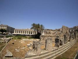 Apollo temple Syracuse Sicily Italy photo