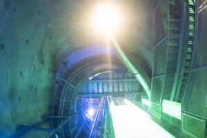 Graz cave tunnel tower elevetor light photo