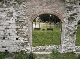 padova arena gardens medieval walls photo