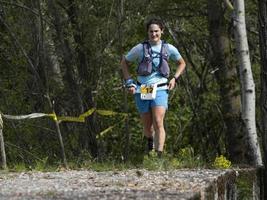 CANTALUPO LIGURE, ITALY - MAY 15 2021 - Stone Door Porte di Pietra trial running marathon photo