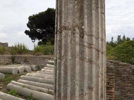 old ancient ostia archeological ruins photo